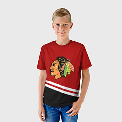 Футболка детская Chicago Blackhawks, NHL, цвет: 3D-принт — фото 2