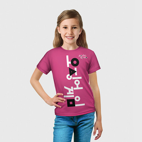 Детская футболка Игра в кальмара: логотип / 3D-принт – фото 5