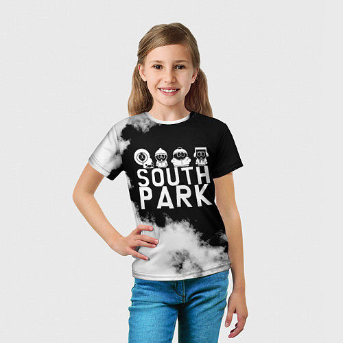 Детская футболка Все пацаны на черном фоне Южный Парк / 3D-принт – фото 5