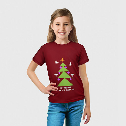 Детская футболка С новым оh my godom / 3D-принт – фото 5