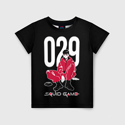 Футболка детская Squid game: guard 029 police officer, цвет: 3D-принт