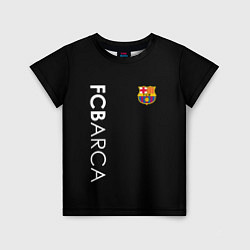Футболка детская FC BARCA BLACK STYLE, цвет: 3D-принт