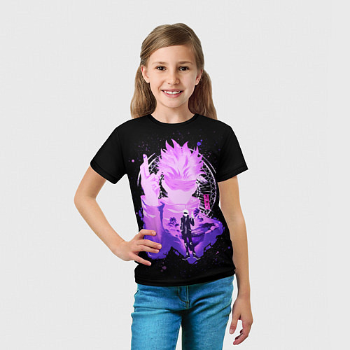Детская футболка Магическая битва: Сатору Годжо / 3D-принт – фото 5