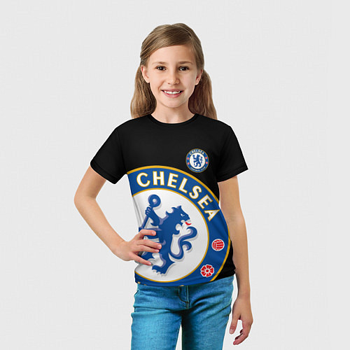 Детская футболка ЧЕЛСИ CHELSEA BIG LOGO / 3D-принт – фото 5