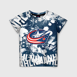 Футболка детская Коламбус Блю Джекетс, Columbus Blue Jackets, цвет: 3D-принт