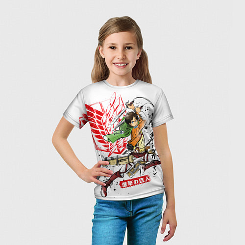 Детская футболка Леви Аккерман - Атака Титанов / 3D-принт – фото 5