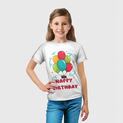 Детская футболка С днём рождения 2 / 3D-принт – фото 5