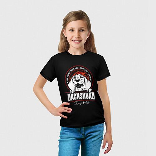 Детская футболка Такса Dachshund / 3D-принт – фото 5