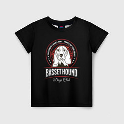 Футболка детская Бассет Хаунд Basset Hound, цвет: 3D-принт