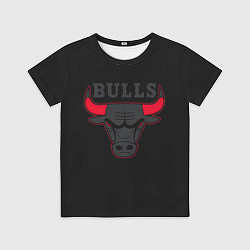 Футболка детская CHICAGO BULLS ЧИКАГО БУЛЛС ЯРОСТЬ БЫКА, цвет: 3D-принт