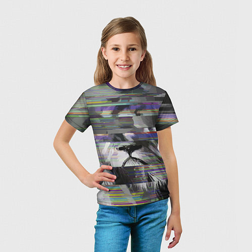 Детская футболка Glitch lion 2020 / 3D-принт – фото 5