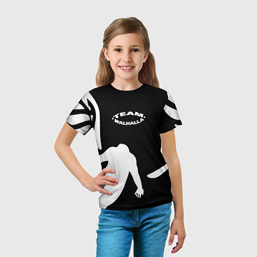 Детская футболка ВАЛЬГАЛЛА ТИМ WALHALLA TEAM LOOGO / 3D-принт – фото 5