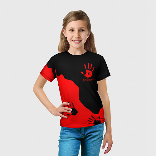 Детская футболка WE KNOW RED LOGO / 3D-принт – фото 5