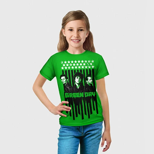Детская футболка Green day is here / 3D-принт – фото 5