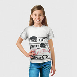 Футболка детская Roblox repeat, цвет: 3D-принт — фото 2