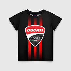 Футболка детская DUCATI CARBON LOGO ITALY CONCERN, цвет: 3D-принт
