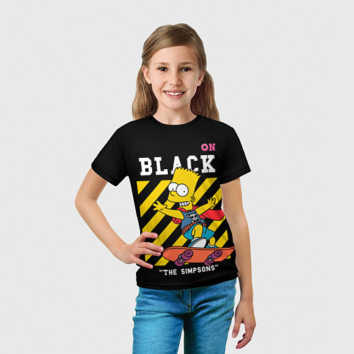Детская футболка БАР И ЛИЗА СИМПСОНЫ х ON BLACK / 3D-принт – фото 5