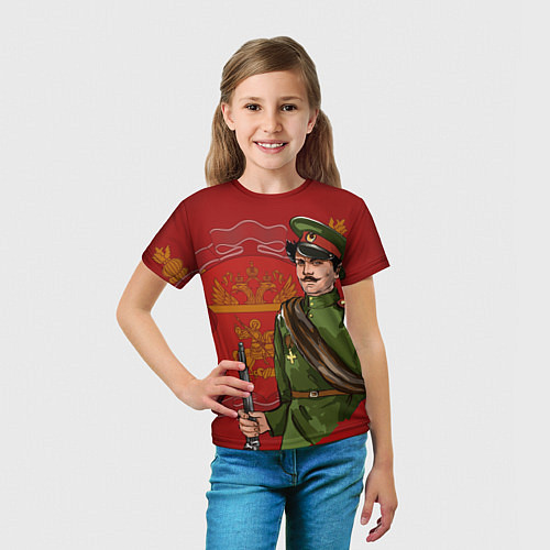 Детская футболка Центральное Казачье Войско с казаком ПМВ / 3D-принт – фото 5
