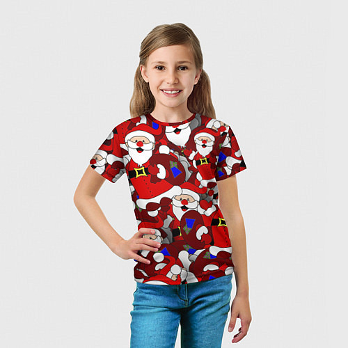 Детская футболка Толпа Дедов Морозов / 3D-принт – фото 5