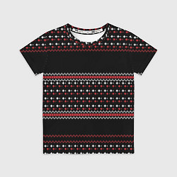 Футболка детская НОВОГОДНИЙ ПАТТЕРН SWEATER, цвет: 3D-принт