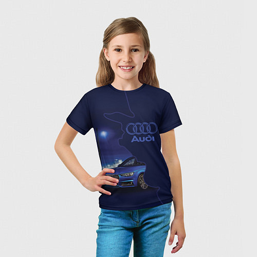 Детская футболка AUDI лого / 3D-принт – фото 5