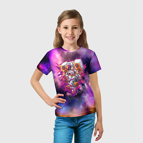 Детская футболка Бумбокс в космосе / 3D-принт – фото 5