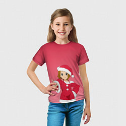 Футболка детская Милашка в костюме Санты, цвет: 3D-принт — фото 2