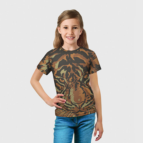 Детская футболка Морда тигра на весь экран / 3D-принт – фото 5