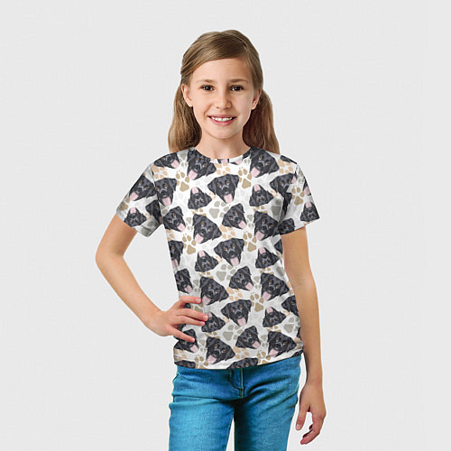 Детская футболка Лабрадор чёрный / 3D-принт – фото 5
