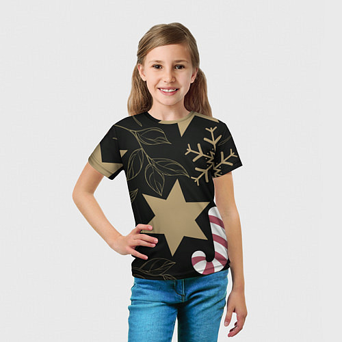 Детская футболка Новогоднее Настроение Звезды / 3D-принт – фото 5