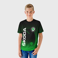 Футболка детская SKODA SPORT GRADIENT ШКОДА СПОРТ, цвет: 3D-принт — фото 2