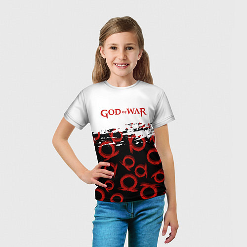 Детская футболка God of War Logo Pattern / 3D-принт – фото 5