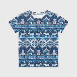 Футболка детская Christmas Pattern, цвет: 3D-принт