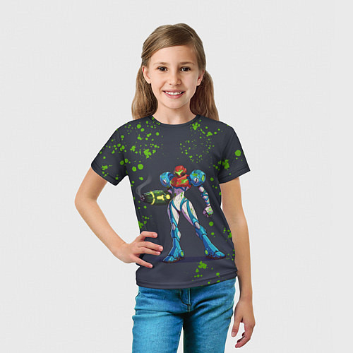 Детская футболка Green Blood Metroid Dread / 3D-принт – фото 5