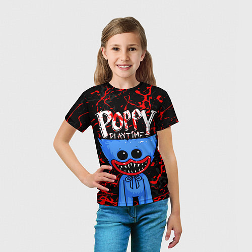 Детская футболка POPPY PLAYTIME ПОППИ ПЛЕЙТАЙМ ХАГГИ ВАГГИ BLOOD / 3D-принт – фото 5