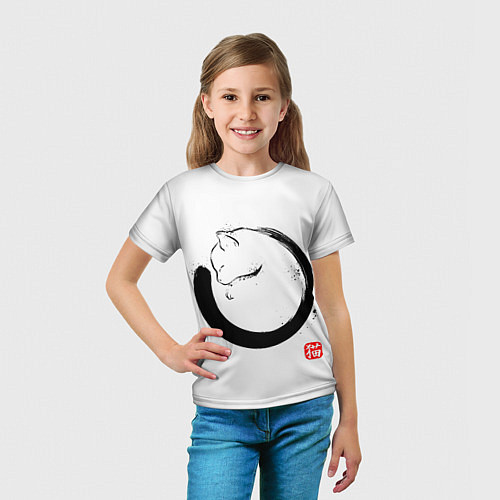 Детская футболка Котик на тебе спит / 3D-принт – фото 5