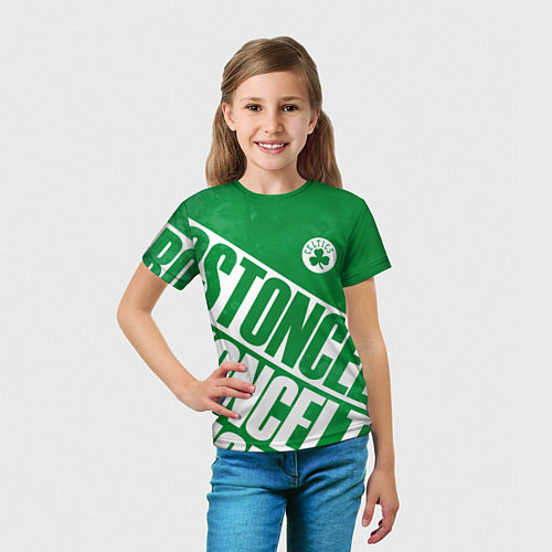 Детская футболка Бостон Селтикс, Boston Celtics / 3D-принт – фото 5