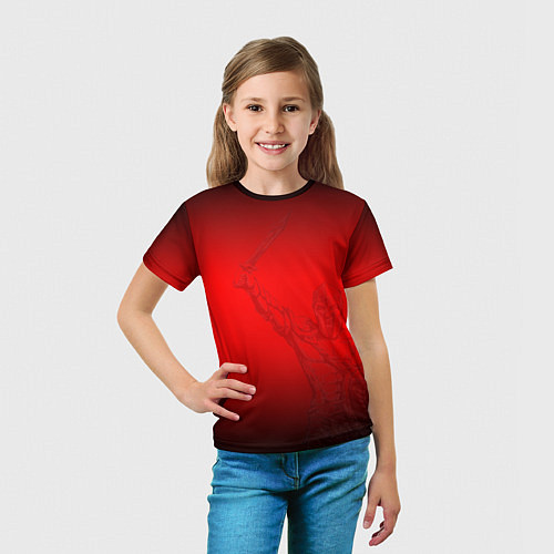 Детская футболка Спартак Гладиатор Red Theme / 3D-принт – фото 5