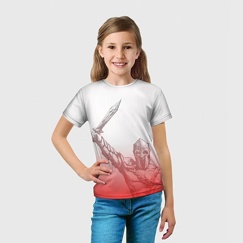 Детская футболка Спартак Гладиатор White Theme / 3D-принт – фото 5