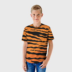 Футболка детская Шкура тигра вектор, цвет: 3D-принт — фото 2