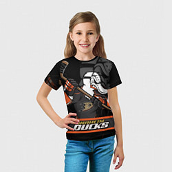Футболка детская Анахайм Дакс, Anaheim Ducks, цвет: 3D-принт — фото 2
