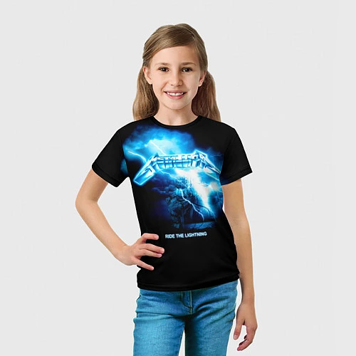 Детская футболка Ride the Lightning Metallica / 3D-принт – фото 5