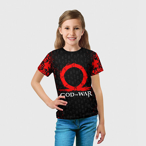 Детская футболка GOD OF WAR КРАТОС ЛОГО / 3D-принт – фото 5