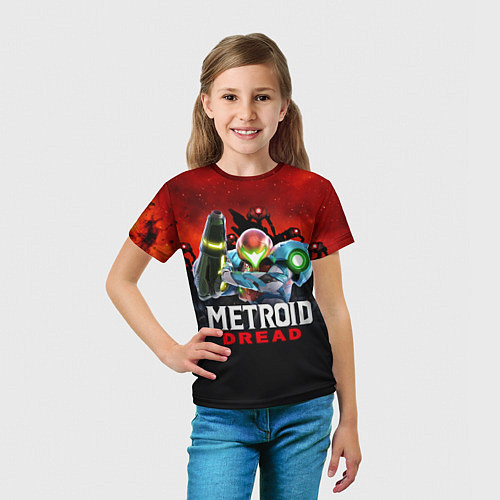 Детская футболка Space Fight Metroid Dread / 3D-принт – фото 5