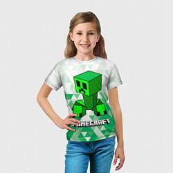 Футболка детская Minecraft Creeper ползучий камикадзе, цвет: 3D-принт — фото 2