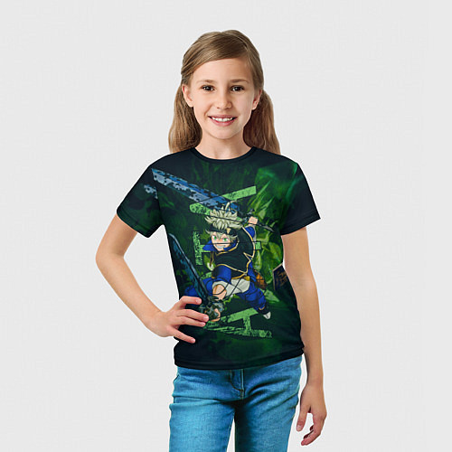 Детская футболка Аста Черный клевер Black clover / 3D-принт – фото 5