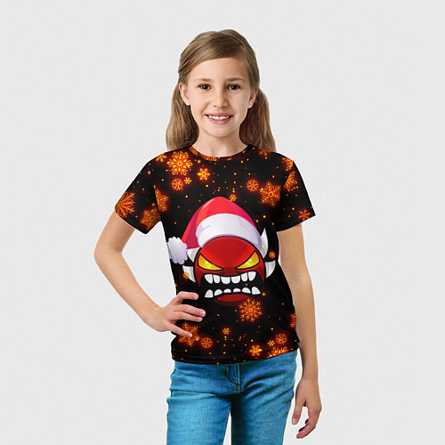 Детская футболка Geometry Dash: New Year / 3D-принт – фото 5