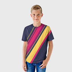 Футболка детская Геометрический Строй, цвет: 3D-принт — фото 2
