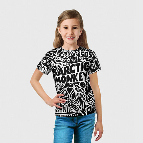 Детская футболка Arctic monkeys Pattern / 3D-принт – фото 5