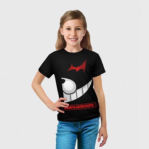 Детская футболка Черная половина Монокума - Danganronpa / 3D-принт – фото 5